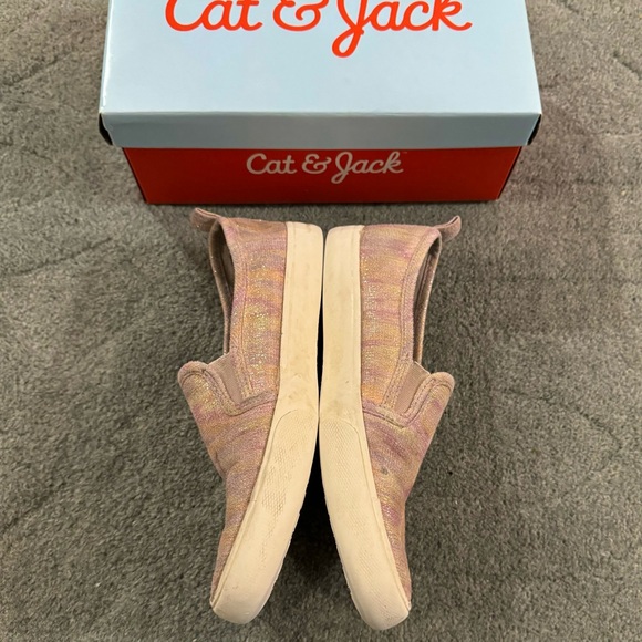 Cat & Jack Sariah Slip On Sneakers Color Multi(Pink,Purple,Peach)/Gold Size 3 - Picture 4 of 12